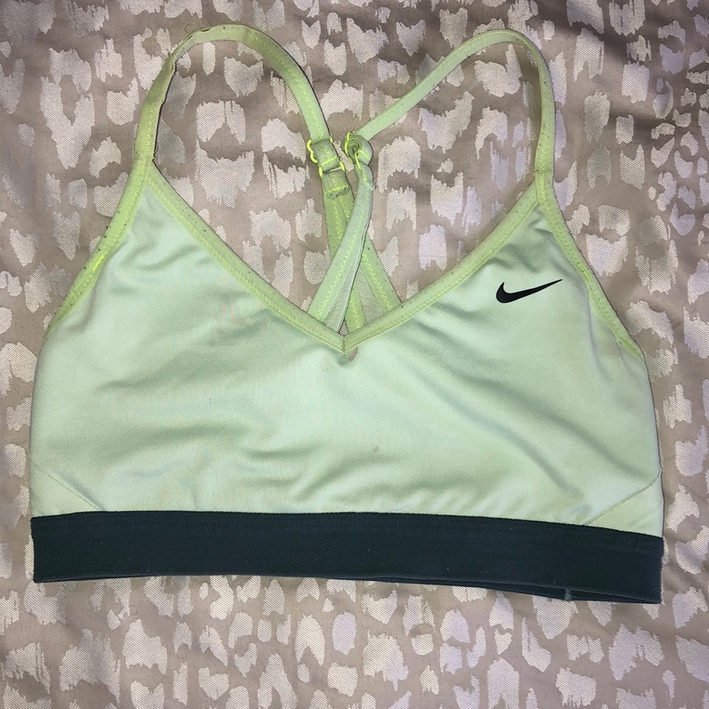 Nike Dri-fit Sports Bra lime green size (S)